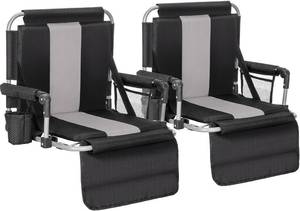 lot 461511 image: ALPHA CAMP Stadium Seats for Bleachers with Armrests - Thick Padded Bleacher Chairs with Back Support, Extra Wide Stadium Chair for Sports Events, Portable with Shoulder Straps & Pockets,2PC