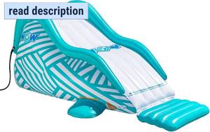 lot 161598 image: Retails for $300 WOW Sports Wiggler Inflatable Sprinkler Slide with Center Bump