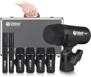 lot 361617 image: Retails for $140 D Debra DK7 Pro 7-Piece Wired Drum Microphone Kit for Performing and Recording Drummers