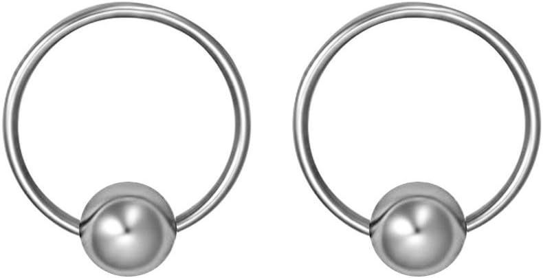 lot 1601 image: Forbidden Body Jewelry Stainless Steel Captive Bead Ring Hoop, 14g-20g