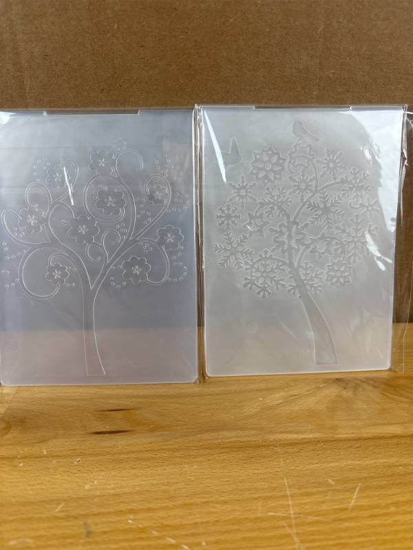 lot 1613 image: 2pk Embossing Folders for scrapbooking