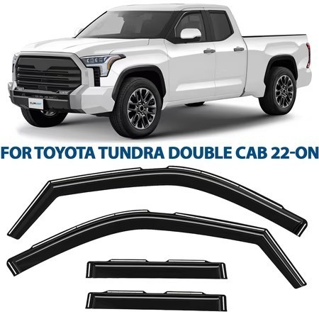 lot 1654 image: $70 CLIM ART In-Channel Rain Guards for Toyota Tundra 2022-2026 Double Cab