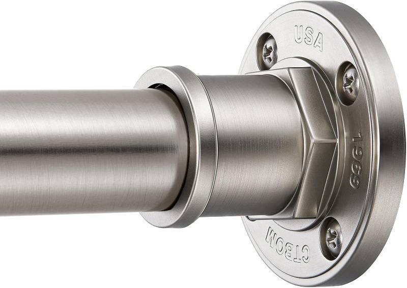 lot 1432 image: BRIOFOX Shower Curtain Rod, 2-in-1 Tension, 43-72 in, 304 Stainless