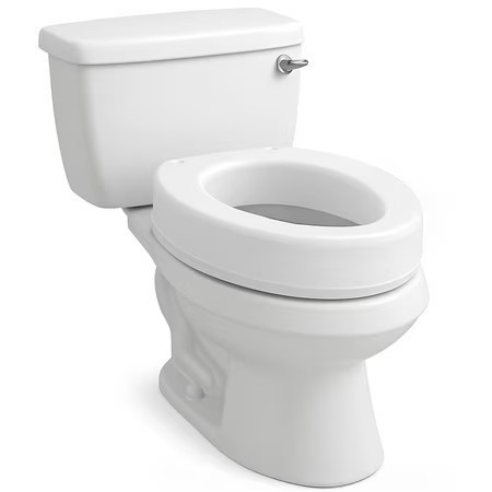 lot 1527 image: Carex Toilet Seat Riser, Elongated Raised Seat, Adds 3.5 in, 300 lb Capacit