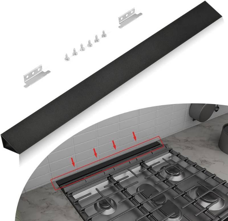 lot 1535 image: Slide-in Range Rear Filler Kit, Black, Triangular Fill Strip, 30 Gap Cover