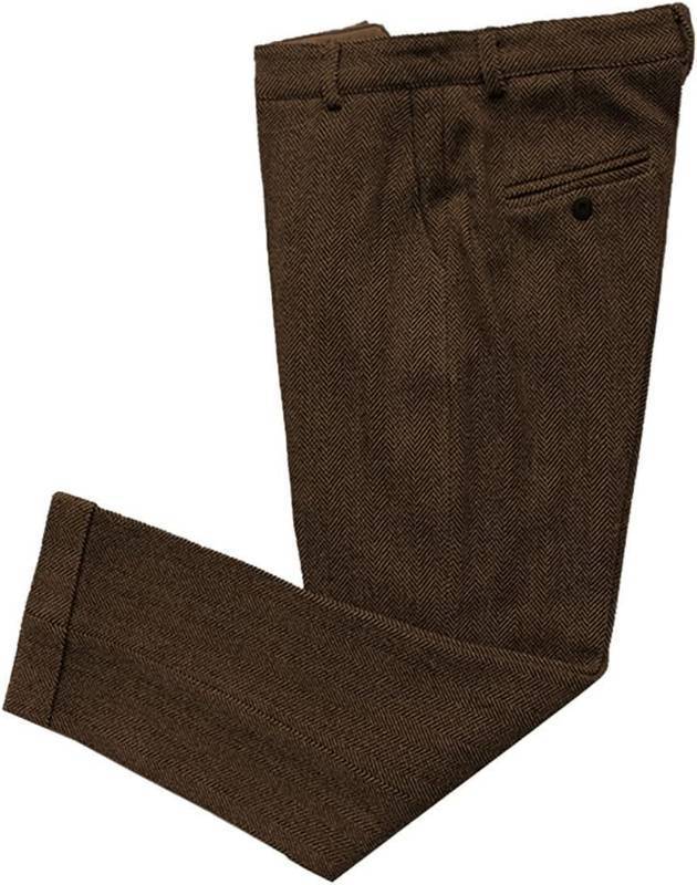 lot 1173 image: Mens Vintage Tweed Dress Pants Slacks Trousers, Regular Fit
