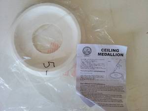 lot 3 image: BIFHYT Thermoformed PVC Ceiling Medallion - Retail $0