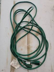 lot 13 image: Green Extension Cord with Power Connectors - Retail $0