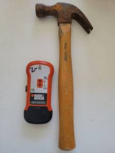 lot 40 image: Task Force Claw Hammer with BlackDecker Stud Sensor - Retail $0