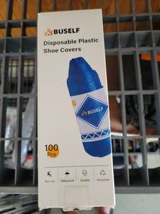lot 128 image: BUSELF Disposable Plastic Shoe Covers 100 Pcs - Retail $0