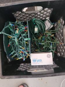lot 141 image: GE StayBright 100 LED Miniature Lights Multigreen wire - Retail $0