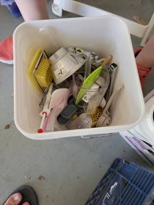 lot 144 image: Kitchen Gadgets & Utensils Lot - Brushes, Scrapers, Graters, Peelers, straws - Retail $0