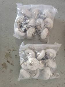 lot 147 image: Lot of 20 Porcelain Knobs with Metal Screws - Retail $0