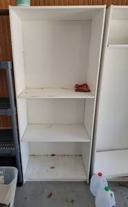 lot 151 image: White 3-Shelf Storage Cabinet 30 x 72 Adjustable - Retail $0