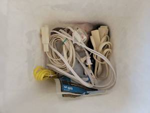 lot 153 image: Lot of Electrical Cords, Extension Cables, and Outlet Adapters - Retail $0