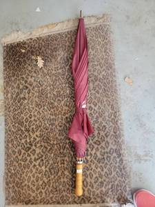 lot 183 image: St. Josephs Regional Health Center Full-Length Umbrella with Wooden Handle
