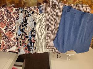 lot 325 image: Clothing Lot Bundle 5 Pieces Womens Tops Blouses Sweater size XL
