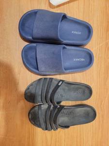 lot 360 image: Slide Sandals Lot 2 Pairs Blue Black