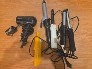 lot 376 image: Curling Irons and Hair Dryer