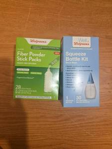 lot 377 image: Walgreens Fiber Powder Stick Packs Count & Well at Walgreens Squeeze Bottle Kit Sinus Wash