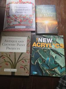 lot 446 image: Lot of 4 Books Decorating Furniture, Paint Projects, Help Is Here, New Acrylics