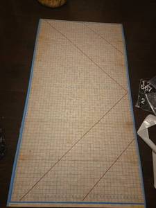 lot 491 image: Self-Healing Cutting Mat Grid Board Blue Border 74x40
