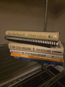 lot 515 image: Lot of 5 Cookbooks River Road Recipes Low-Carb Mr. Food Prevention