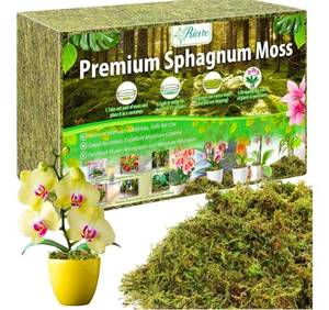 lot 1794 image: Riare 2.8LB Premium Sphagnum Moss for Plants- 55QT Natural Dried Plant MossMoisture Retention & Drainage Orchid Moss for Repotting, Succulents, Carnivorous, Ferns, Green Moss for DIY Craft, Reptiles - Retail $0
