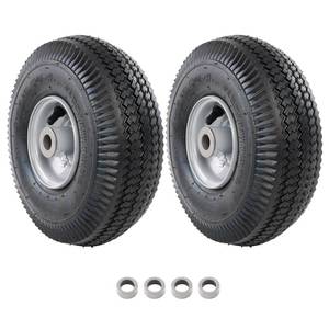 lot 1800 image: 2 Pack 105-3471 Front Tubeless Wheel & Tire Assembly with 34 Bearings - Retail $65