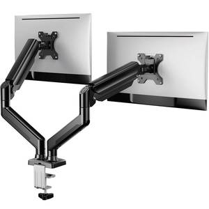 lot 1815 image: ErGear Dual Monitor Stand up to 33 inches Screen, Load-Bearing Max 22 lbs Each Arm, Adjustable Dual Monitor Mount, Sturdy Steel vesa Monitor Mount with Stable VESA 75x75 100x100mm - Retail $60