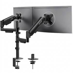 lot 1817 image: ErGear Dual Monitor Stand, Stacked Monitor Mount for 13-33�� Screens, Up to 19.8 lbsArm, Enhanced Stability with Integrated C-Clamp, Upgraded Cable Management, VESA 75x75100x100mm, Home Office Gaming - Retail $60