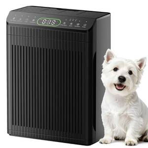lot 1822 image: DAMAGE TO CHORD, POWERS ON EVALIT Air Purifier for Home Pet Up to 2200Ft� Pre-Filter Washable Black - Retail $70