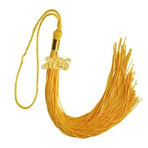 lot 1841 image: GraduationMall 2026 Graduation Tassel, Single&Multiple Color Graduate Cap Tassels with Gold 2026 Charm for Congrats Grad Party (Gold) - Retail $8