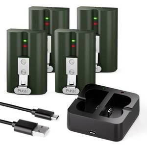 lot 1878 image: Lesaps 4-Pack 6040mAh Replacement Battery for Ring Doorbell - Retail $28