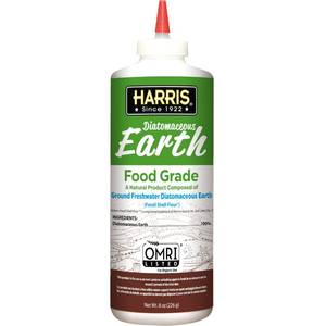 lot 1886 image: HARRIS Diatomaceous Earth Food Grade, Half Pound with Easy Application Puffer Tip - Retail $10