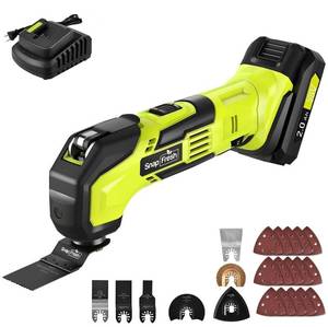 SnapFresh Cordless Oscillating Tool with 22pcs Accessories, 6 Speed Control - Retail: $57