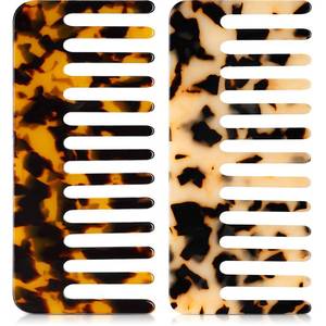 lot 1920 image: Patelai Wide Tooth Comb Large Hair Detangling Comb for Curly, Wet Dry Hair, No Handle Detangler Accessories(Tortoiseshell, Light Tortoiseshell) - Retail $7