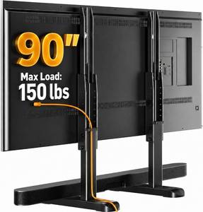 lot 1943 image: Perlegear Universal TV Stand Legs for Most 37��90 Inch TVs up to 150 lbs, Height Adjustable TV Legs Replacement Suitable for Soundbar, Table Top Stand Base Max VESA 800 x 500mm, PGTVS20 - Retail $36