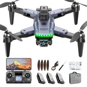 lot 1949 image: Drones with Camera for Adults 4K, GPS Drone with Obstacle Alert & Auto Return,54 Mins Flight 3 Batteries, Brushless Motor, Foldable Mini Drone Under 249g,5G WiFi - HYTOBP P17,Age 14 (Blue,Medium)
