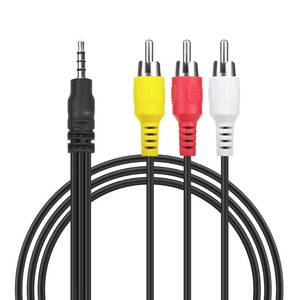lot 1957 image: Digipartspower 5FT Cable AV AudioVideo AV Cord 3.5mm AUX Auxilairy to RCA Composite Yellow White Red Cable for 503AK0400191000001 Western Digital WD TV HD,Live,Live Plus & Mini Media Player - Retail $9