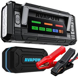 AVAPOW 8000A Battery Jumper Starter Portable with 4â³ HD Display PD 30W Dual-Way Fast Charging, 12V Car Starter Jump Box & Battery Booster for All Gas & Up to All Diesel Engines - Retail: $180