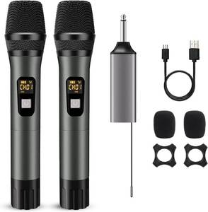 lot 1978 image: Wireless Microphone, UHF Handheld Cordless Dynamic Mic, 200ft Auto Connect - Retail $24