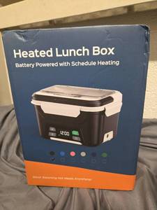 lot 1990 image: Heated Lunch Box Battery Powered with Schedule Heating - Retail $0