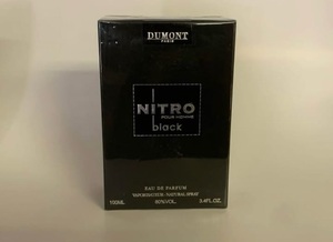 lot 6 image: Dumont Nitro Black Pour Homme Eau de Parfum 100ml 3.4fl oz