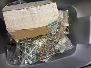 lot 85 image: Miscellaneous screws nuts and hardware box