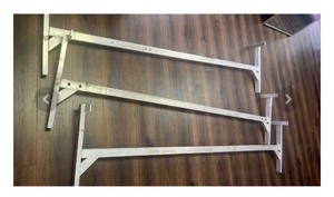 lot 96 image: adjustable aluminum roof ladder racks designed for trailers, vans, or trucks - set of 3 - ITR80
