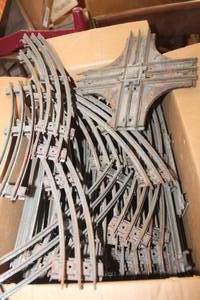 lot 3037 image: Box of Vintage Train Tracks