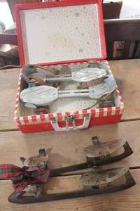 lot 3067 image: Vintage Roller Skates in Carrying Case & Ice Skates