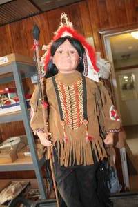 lot 3071 image: 36 Tall Indian Chief Figure