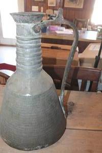 lot 3118 image: Vintage Metal 19 Tall  Pitcher